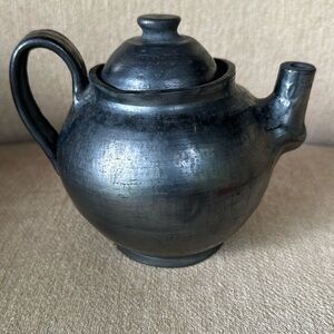 RAKU Japanese Style Pottery Hand Shaped Vintage Ceramic Tea Pot